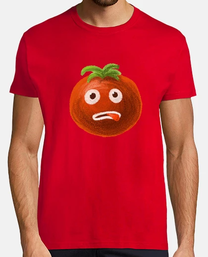 T-shirt stressato cartoon divertente pomodoro