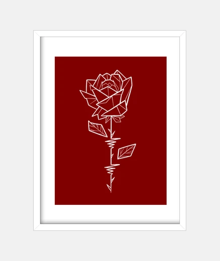 Quadro style geo rosa bianca