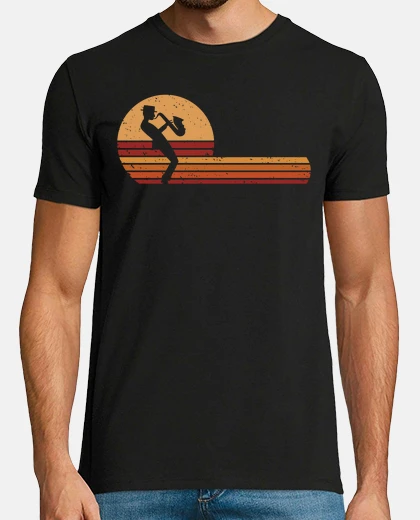 Tee-shirt style rétro saxophone pour saxophoniste