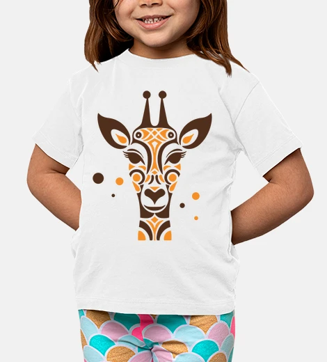 Kids stylized giraffe african fabric