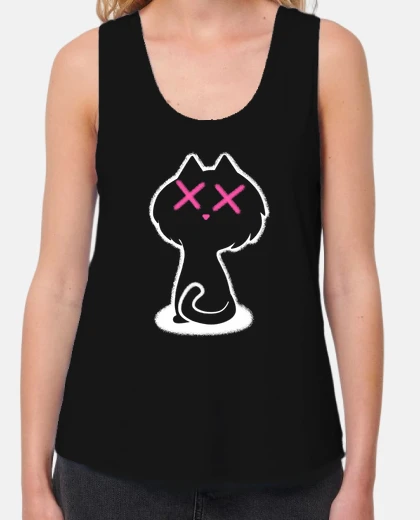Camiseta Substratum Mujer, sin mangas, negra