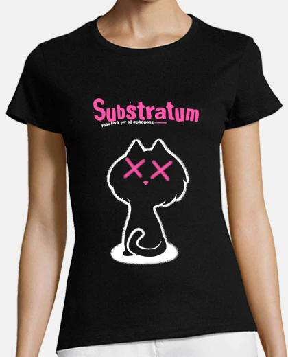 T-shirt substratum short manga