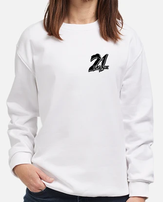 Sudadera 21 savage blanca laTostadora