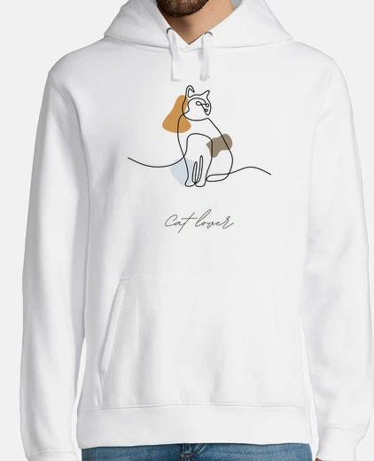 Sudadera Sudadera animales Silueta de gato, diseño para amantes de gatos 