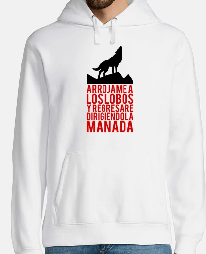 Sudadera Sudadera blanca Arrójame a los lobos