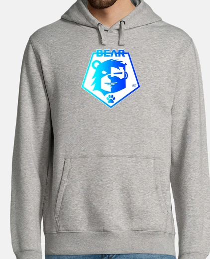 SUDADERA CAPUCHA LOGO BEAR AZUL