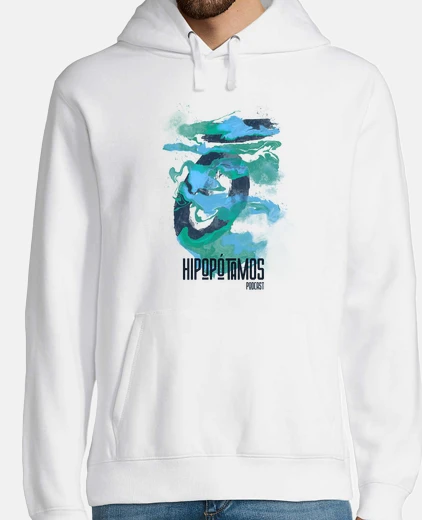 Sudadera con capucha Hipopótamos Art - Unisex - Colores claros