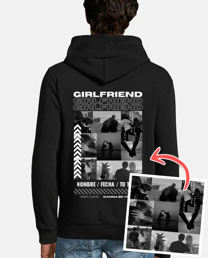 sudadera girlfriend foto personalizable regalos personalizados san valentin