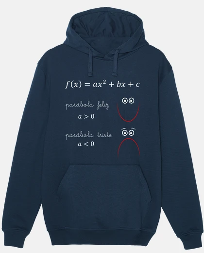Sudadera SUDADERA PARÁBOLA FUNCIÓN HUMOR MATEMÁTICAS