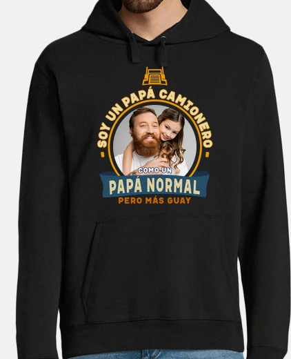 Sudadera sudadera soy un papá camionero foto personalizable