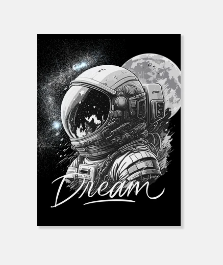Lienzo sueño de astronauta estrellado