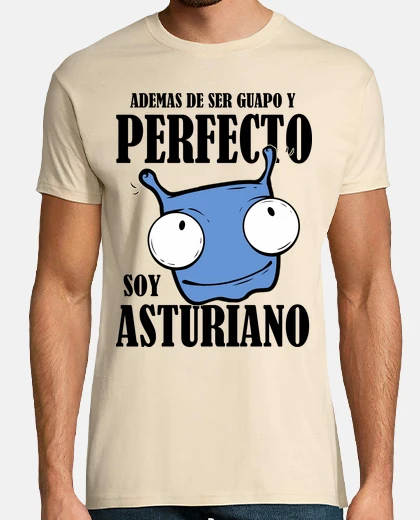 Tee-shirt suis asturien - fond clair - homme, manches courtes, qualité extra