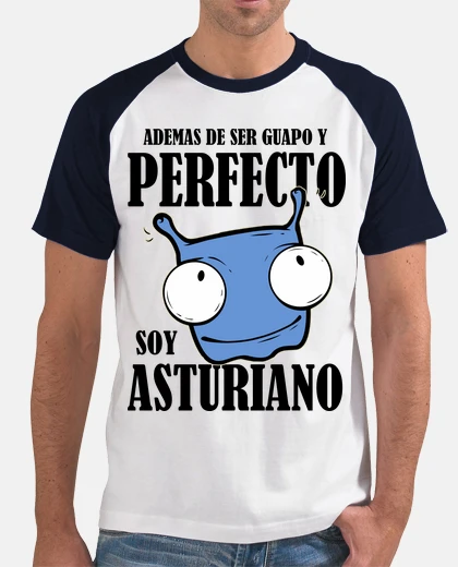 Tee-shirt suis asturien - fond clair - homme, style baseball