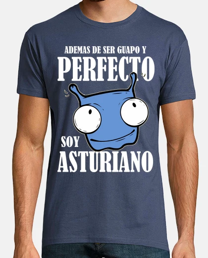 Tee-shirt suis asturien - fond sombre - homme, manches courtes, qualité extra