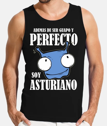 Tee-shirt suis asturien - fond sombre - homme, sans manches