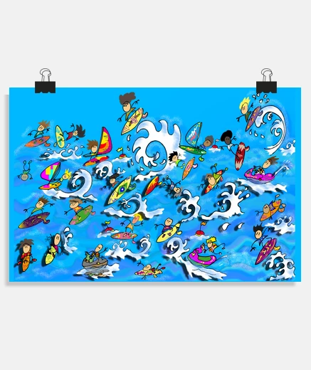 Poster sulla cresta dell39onda