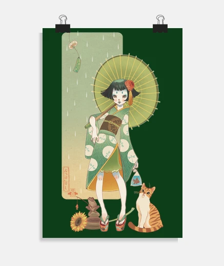 Poster summer kokeshi