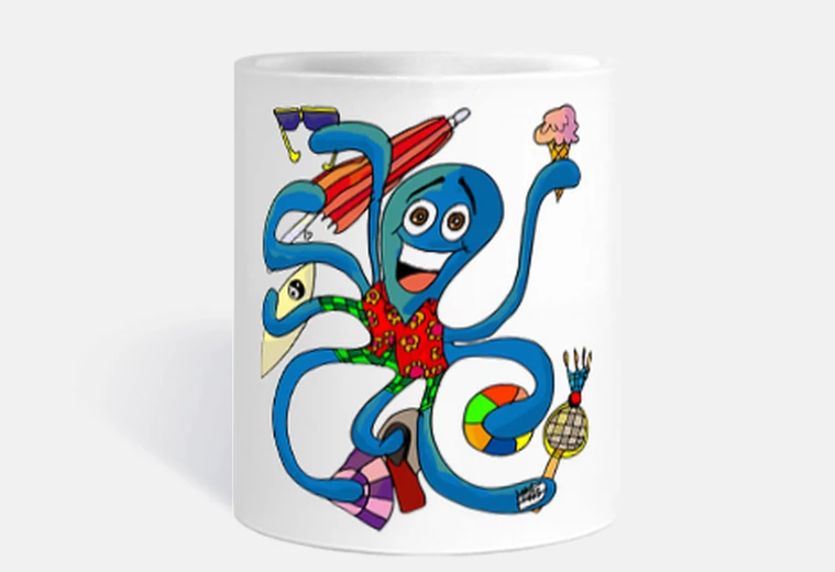 Cup summer octopus