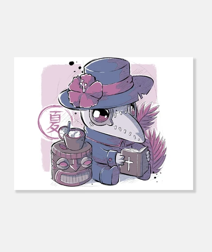 Wall summer plague doctor