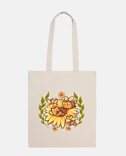 Bag Sunflower Cat Bee - Tote Bag