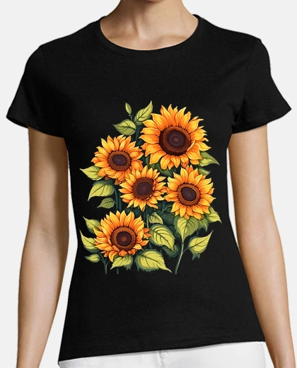 T-shirt sunflowers flowers sunflower floral spring