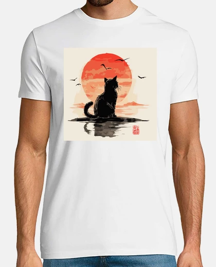 T-shirt Sunset Cat