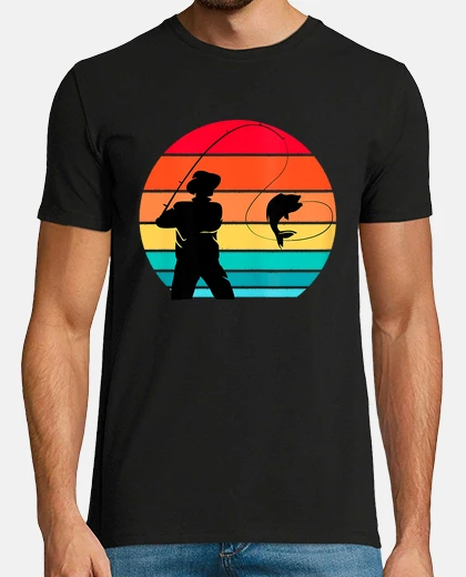 T-shirt sunset fisherman sport sport fishing nature