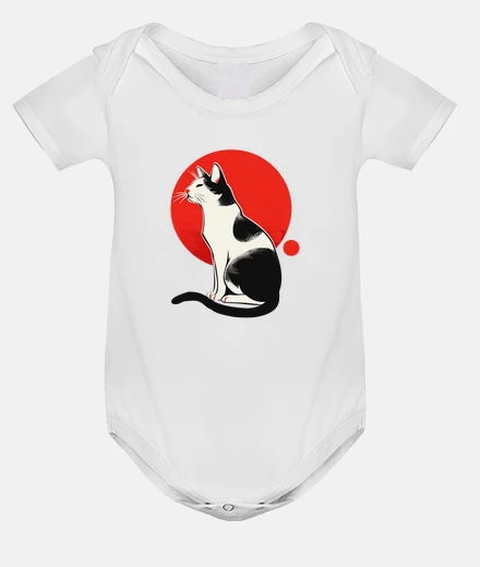 Kids Sunset Geometry Kitten Lover Japanese