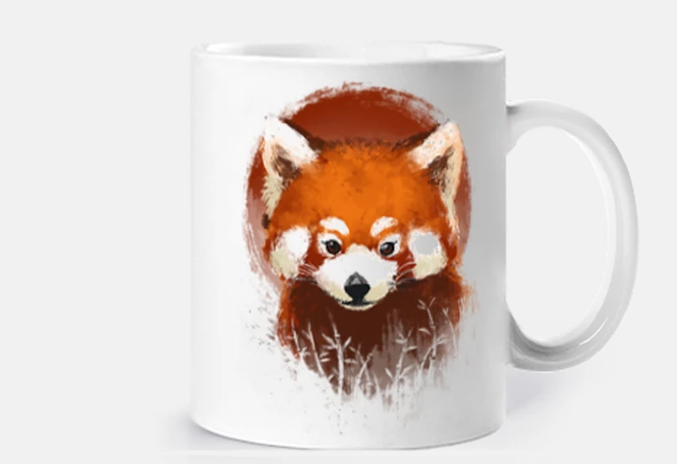 Tazza sunset panda rosso - natura