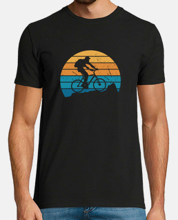 sunset retro mountain bike