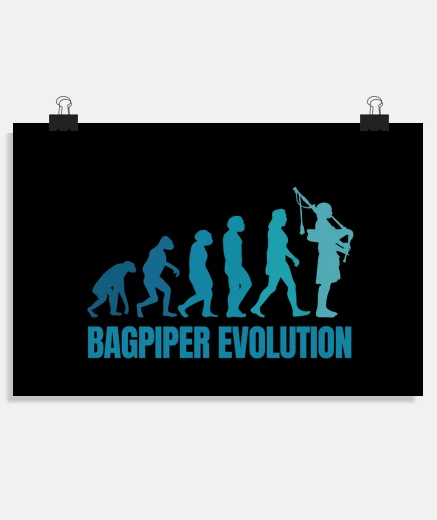 Poster suonatore di cornamusa evolution.scotland pipe band.