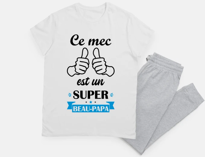 Pyjama Super beau-papa, cadeau beau-père