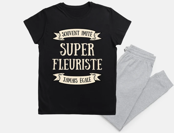 Pyjama super fleuriste homme humour cadeau