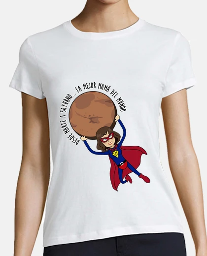 Playera Super mamá con planeta