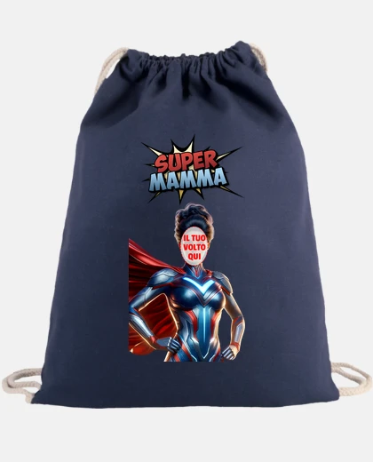 Borsa super mamma volto personalizzabile