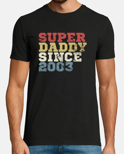 T-shirt super papà dal 2003 padre del giorno de