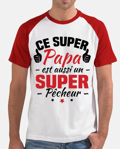 Tee-shirt Super papa et super pêcheur