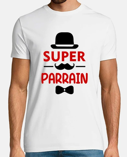 Tee-shirt Super parrain,idée cadeau parrain