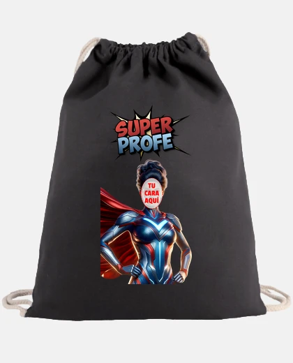 Bolsa superprofe con cara personalizable - regalos profesores