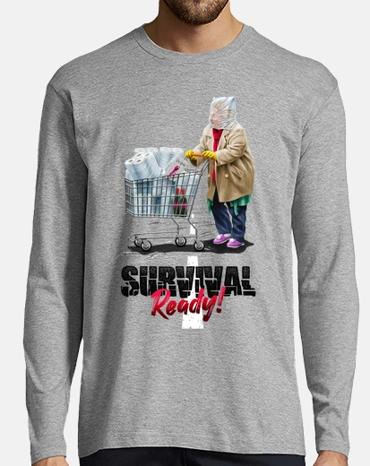 Camiseta Supervivencia preparada manga larga hombre
