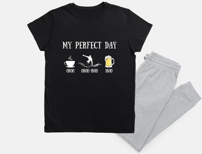 Pyjama surf beer man humor funny surfer