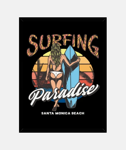 Quadro surf box surf california vintage vintage usa surf