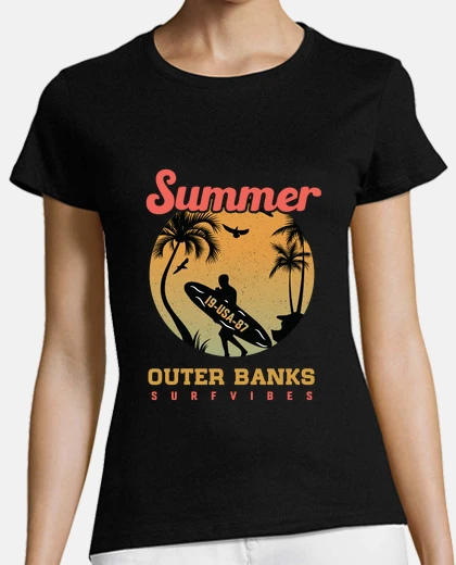 Playera surf en los bancos exteriores