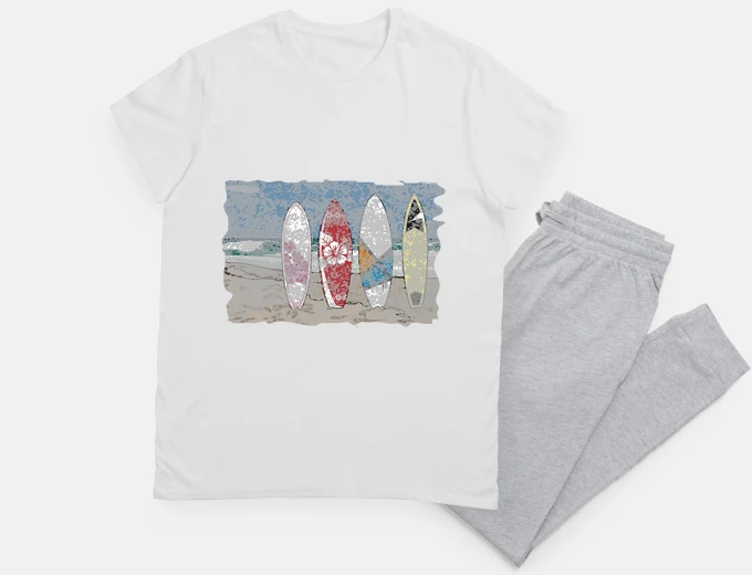 Pyjama surf gray spots Soft colors