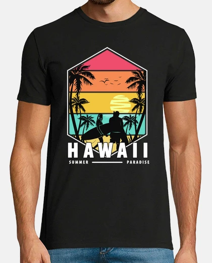 T-shirt surf hawaii