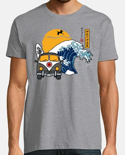 T-shirt surf in giappone (la grande onda di kanagawa)