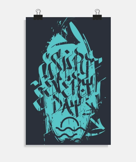 Poster surf ogni day g run ge green