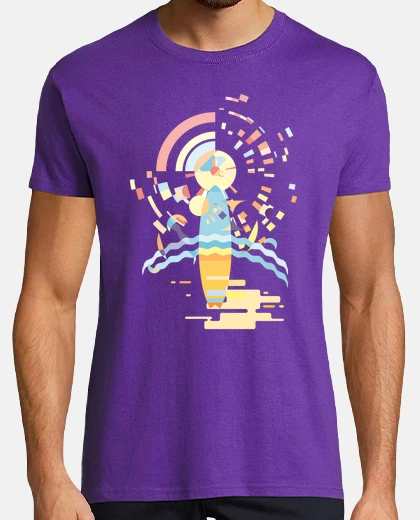 T-shirt surf tramonto