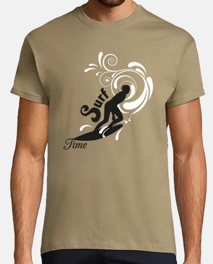 T-shirt surf vague blanche