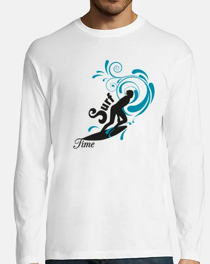 Camiseta Surf vague bleue 